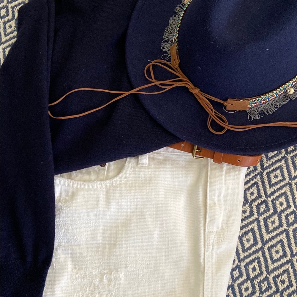 J. Crew White Denim Skirt